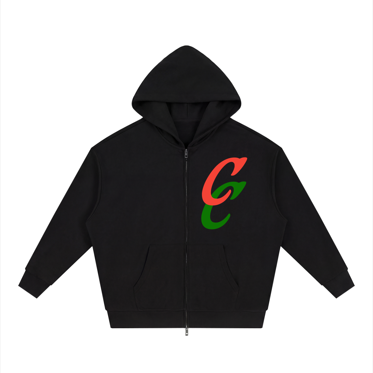 C&C Loose Solid Full Zip Hoodie