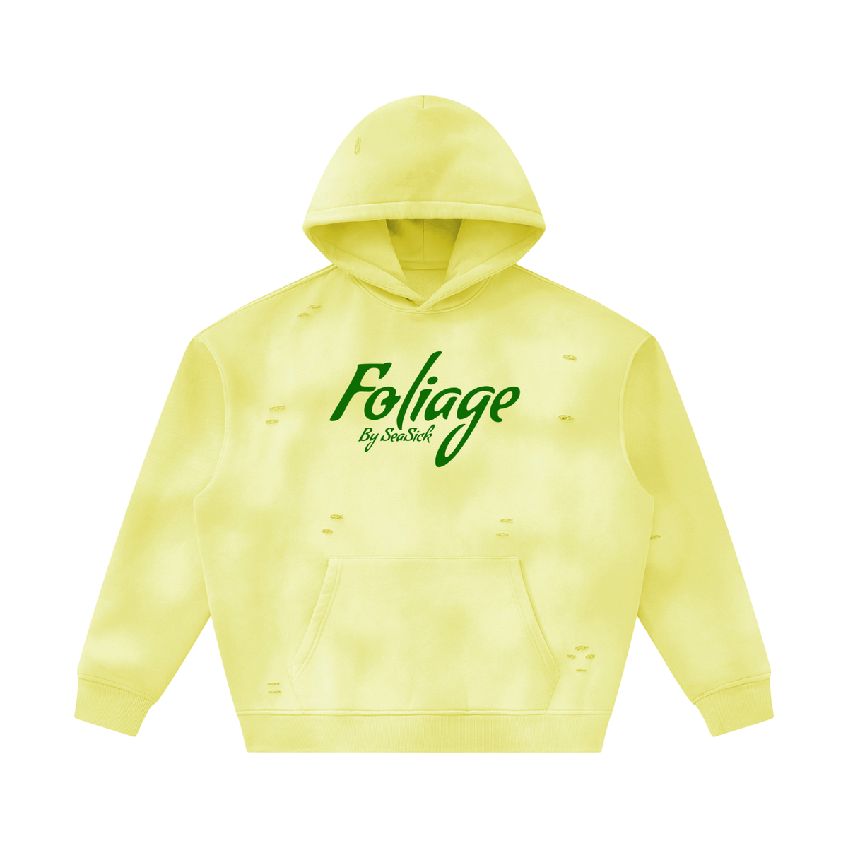 Foliage Sunfade Frayed Fleece Hoodie