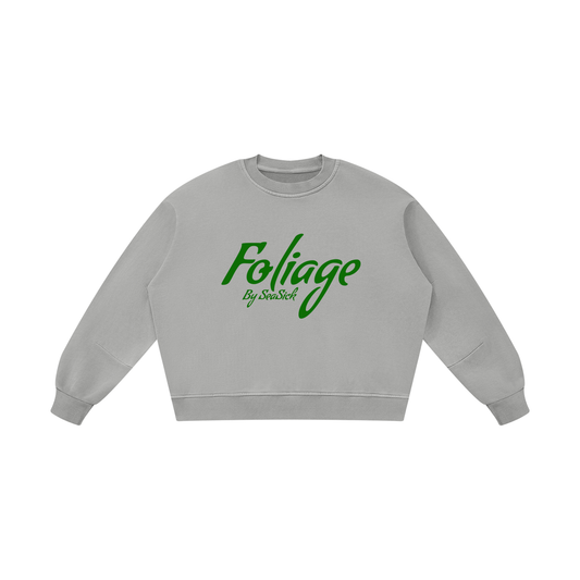 Foliage Boxy Cotton Sweatshirt