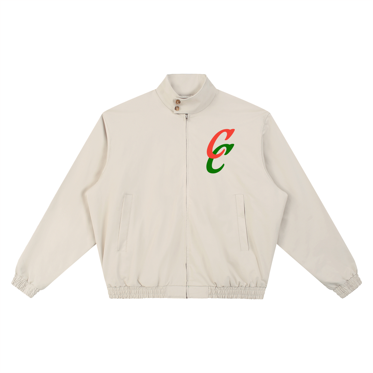 Foliage Stand Collar Bomber Jacket
