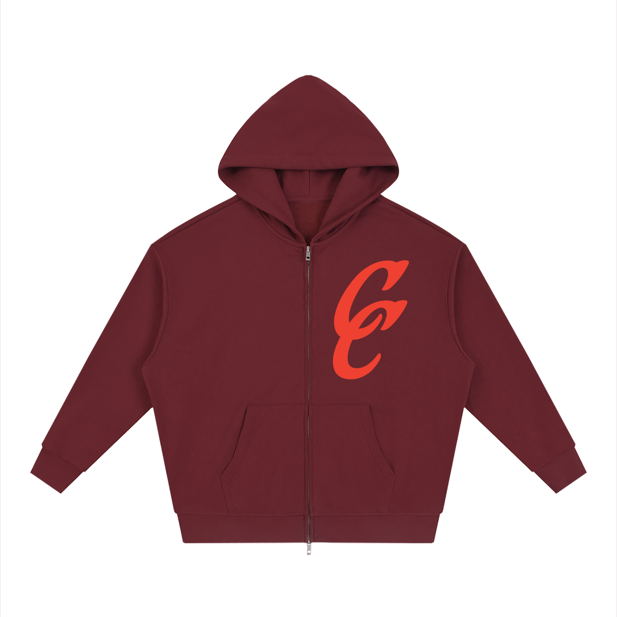 C&C Loose Solid Full Zip Hoodie