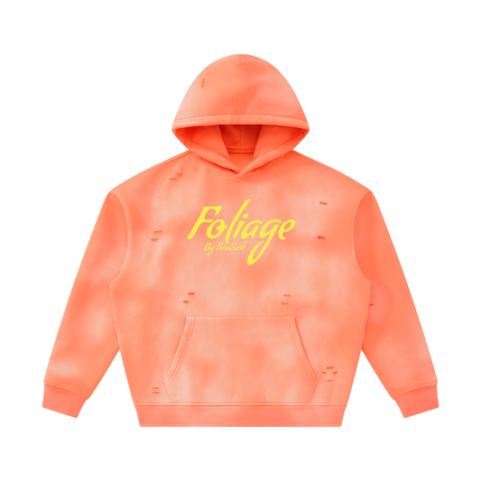 Foliage Sunfade Frayed Fleece Hoodie