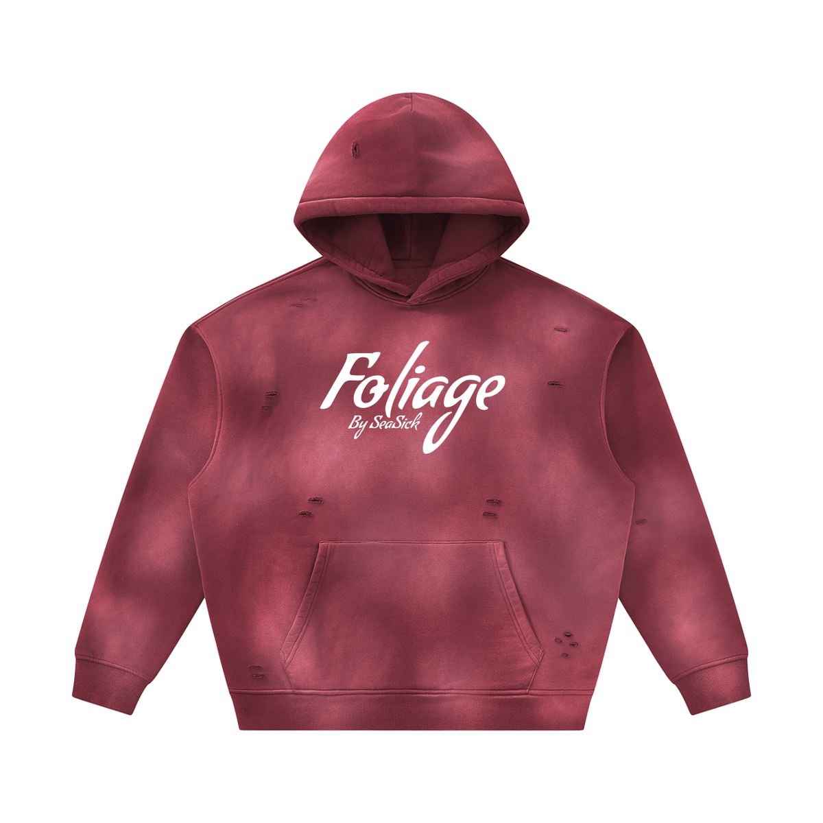 Foliage Sunfade Frayed Fleece Hoodie