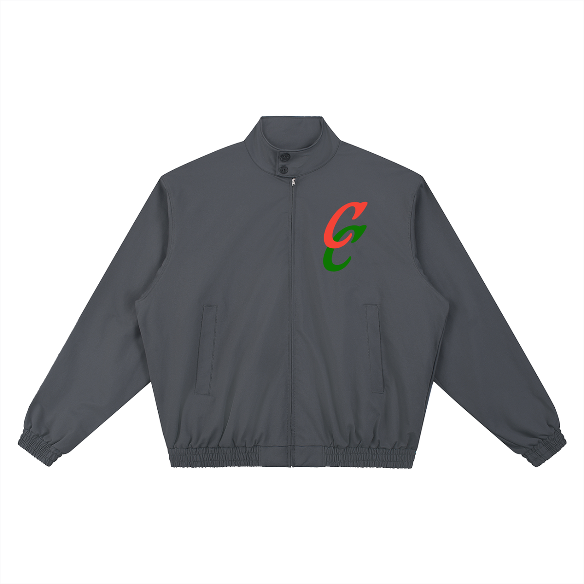 Foliage Stand Collar Bomber Jacket