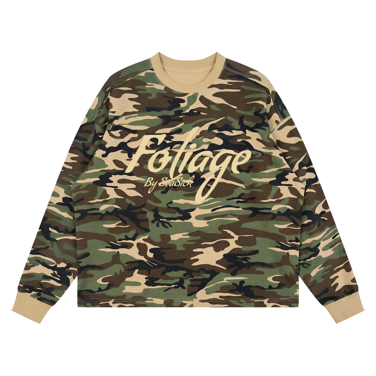 Foliage Waffle Boxy Long Sleeve