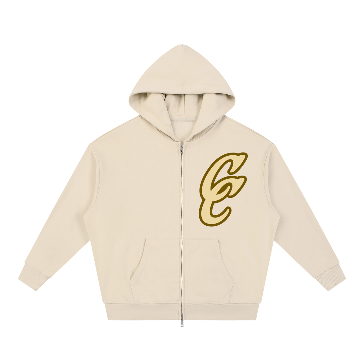 C&C Loose Solid Full Zip Hoodie