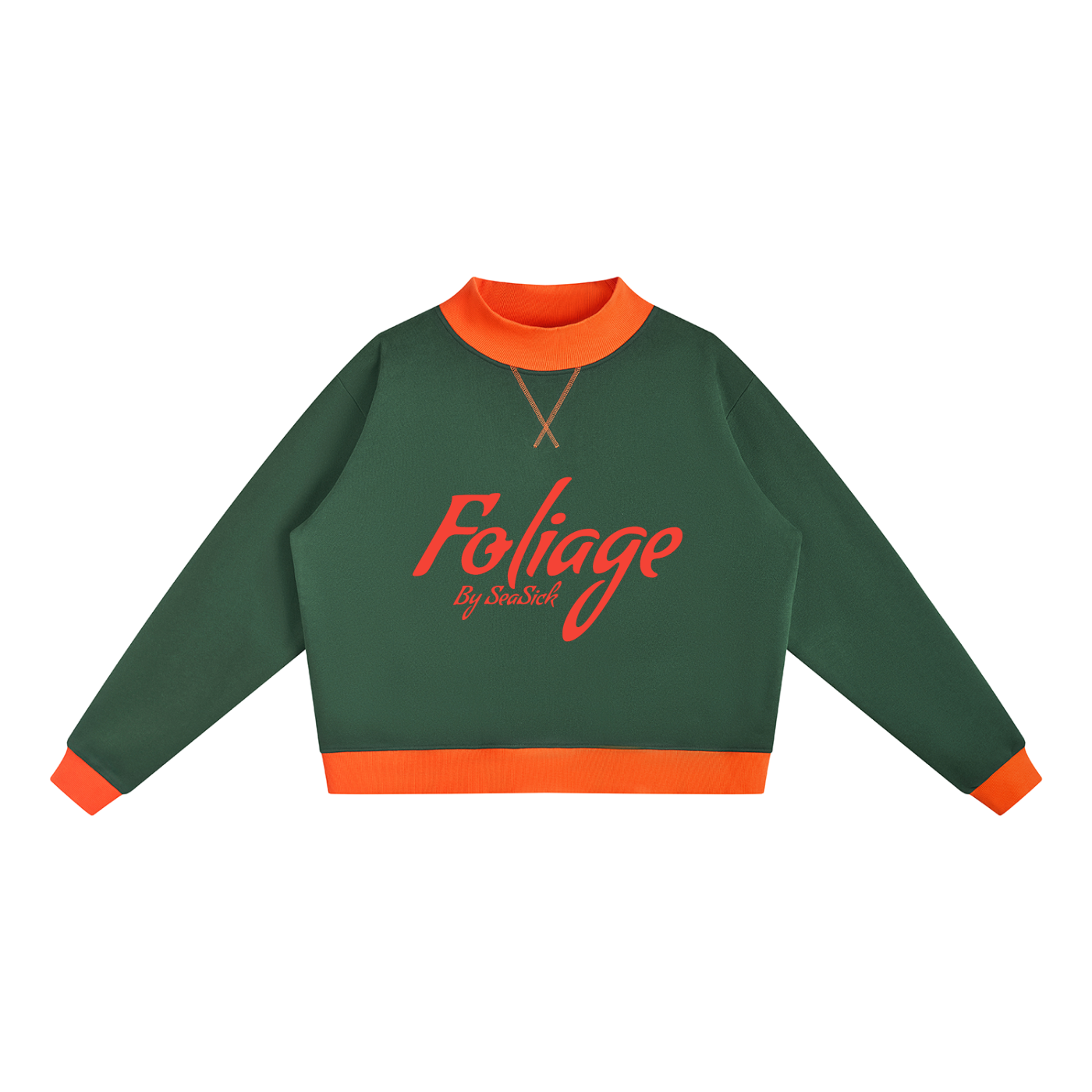 Women’s Mock Neck Crewneck Sweatshirt