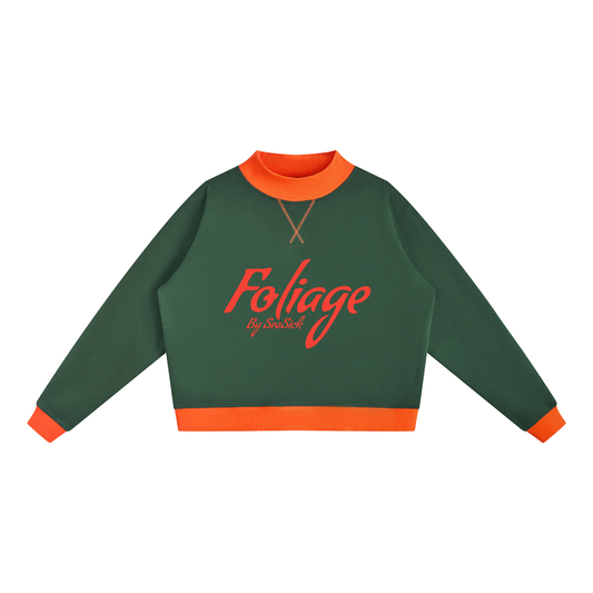 Women’s Mock Neck Crewneck Sweatshirt