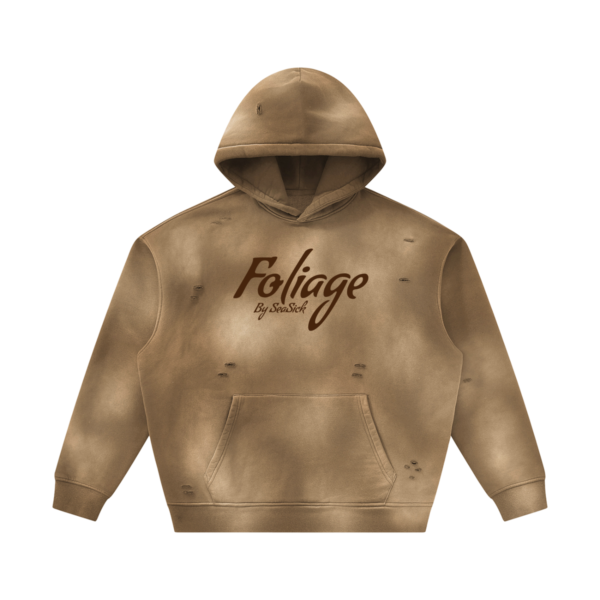 Foliage Sunfade Frayed Fleece Hoodie