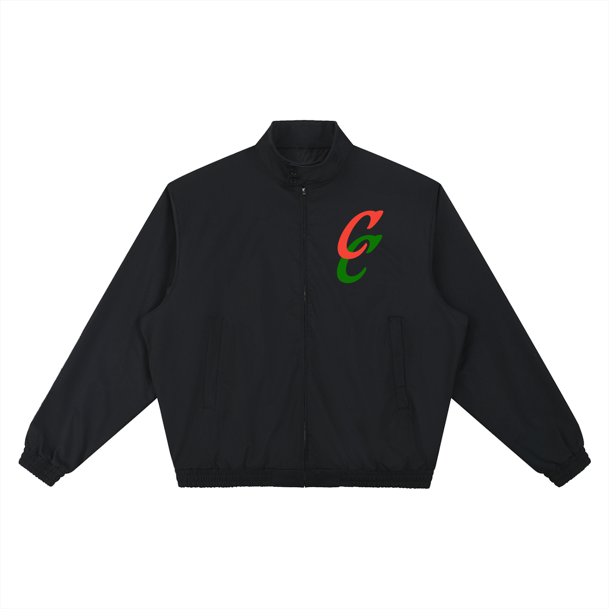 Foliage Stand Collar Bomber Jacket
