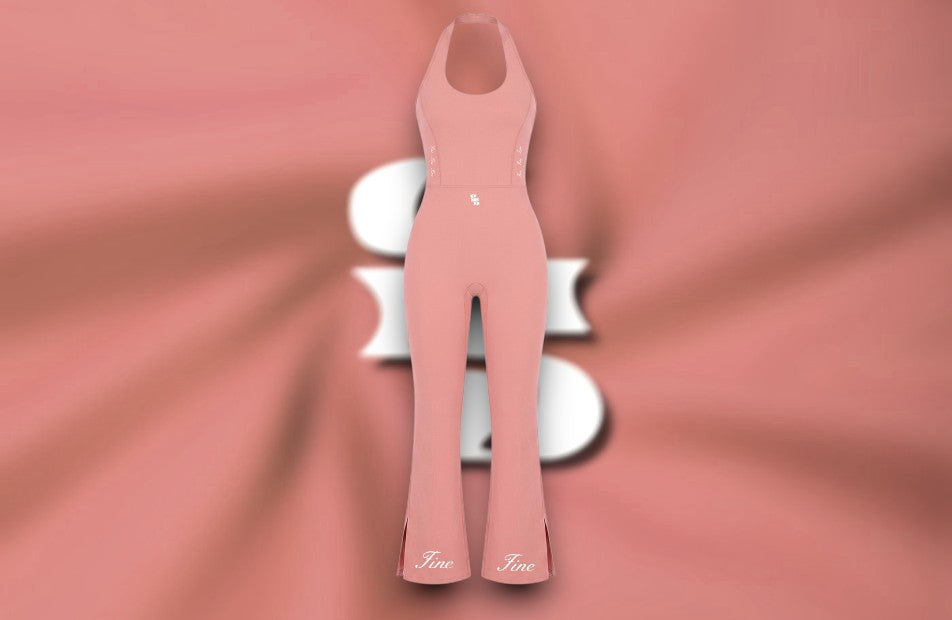 AFAYA Fine All Over Flared Jumpsuit
