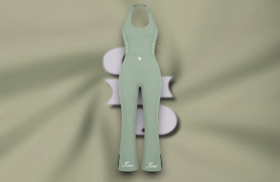 AFAYA Fine All Over Flared Jumpsuit
