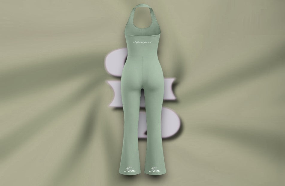 AFAYA Fine All Over Flared Jumpsuit