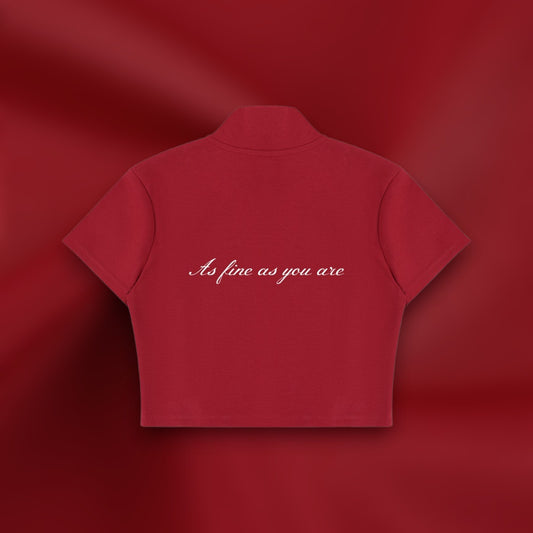 AFAYA Cropped Zip T-Shirt