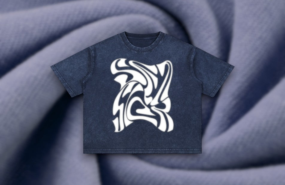 Blurry SeaSick Mineral Oversized Boxy T-Shirt