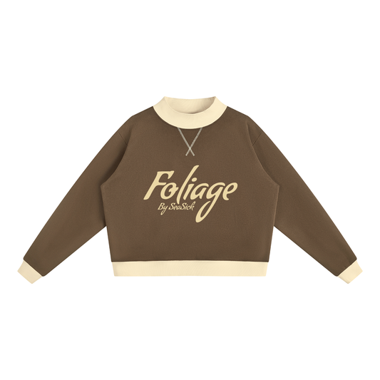 Foliage Mock Neck Crewneck