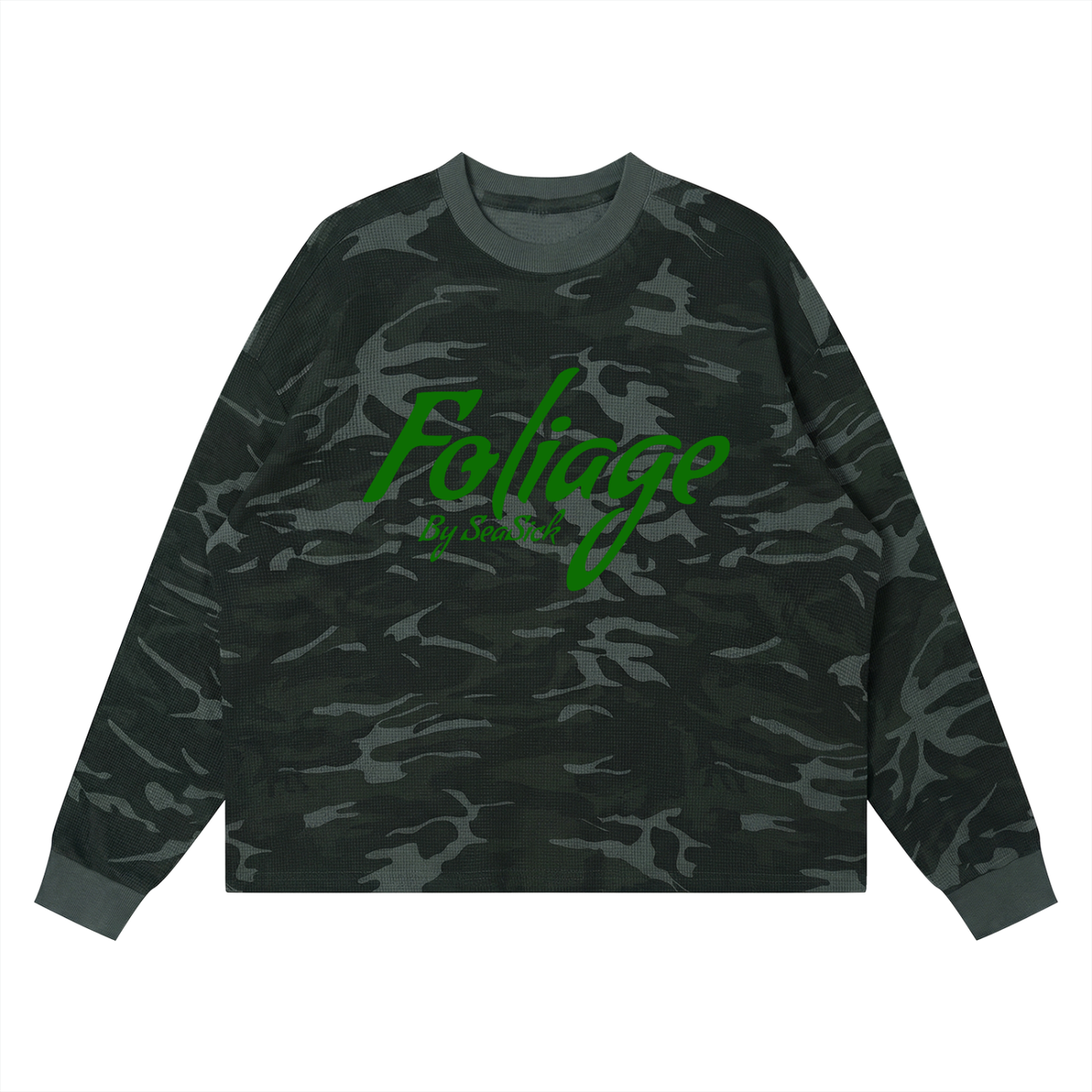 Foliage Waffle Boxy Long Sleeve