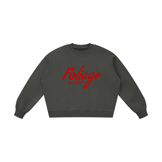Foliage Boxy Vintage Cotton Sweatshirt
