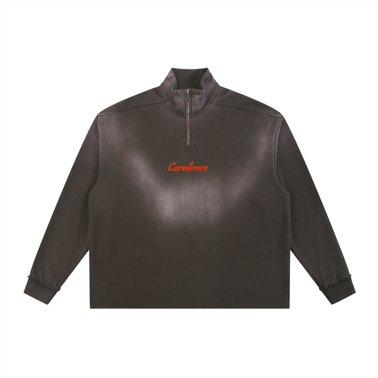 Carotenes Sun Fade Raw Edge Quarter-Zip